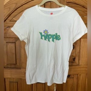 Hanes White Nano-T Shirt S